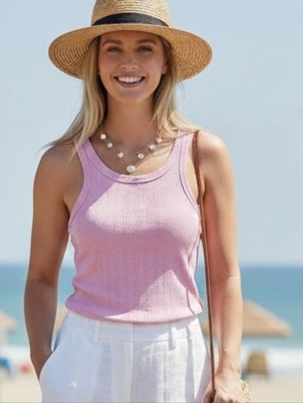 Anthropologie Pilcro Sustainable Ribbed Tank Top